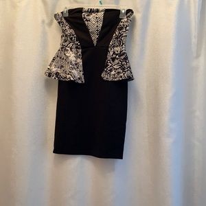 Snakeskin Peplum Dress
